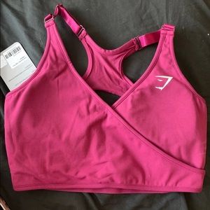 Deep plum Elite sports bra